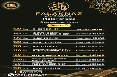 120 square yard plot for sale in Malir Town Karachi