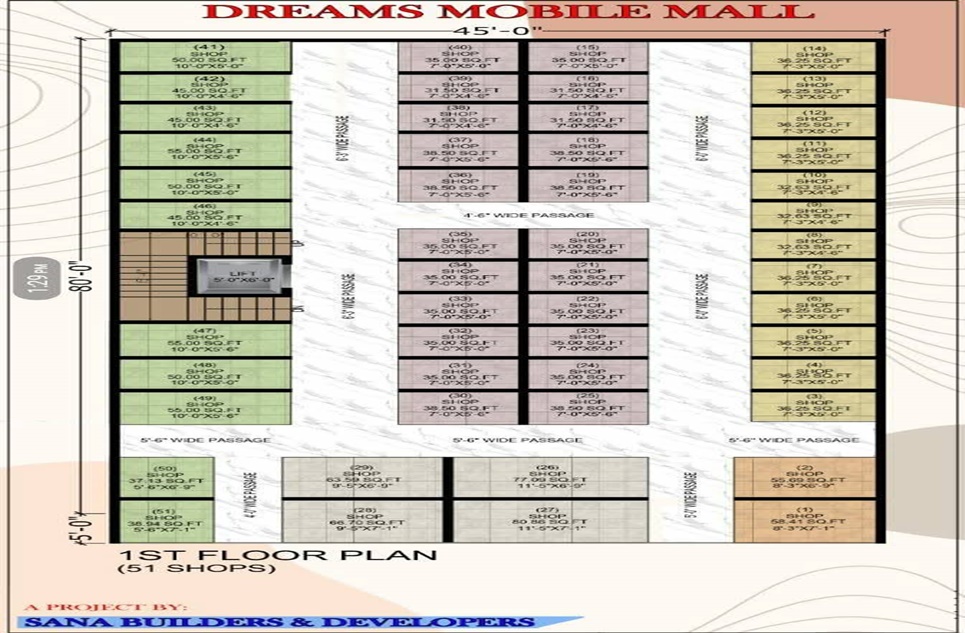 Shop for Sale (Lower Ground Floor) in Dream Mobile Mall, Memon Goth, Karachi