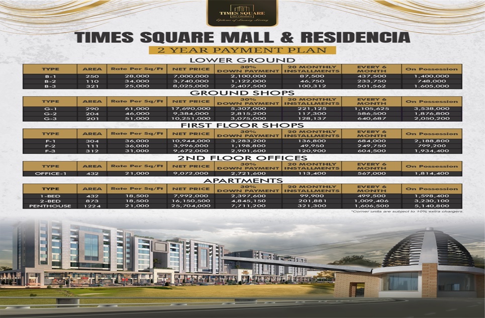 432 Sq.ft 2nd Floor Offices for Sale in Phase 4 Bahria Orchard Lahore