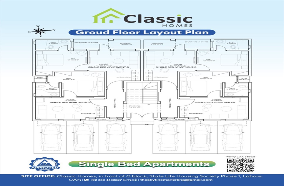One bed  apartment for sale in Paragon City Lahore