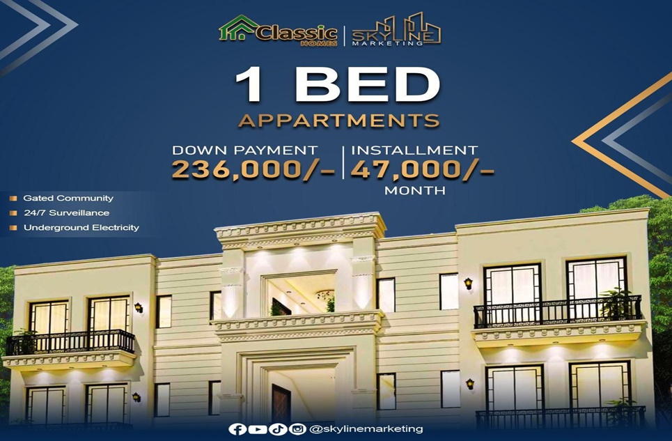 One bed  apartment for sale in Paragon City Lahore
