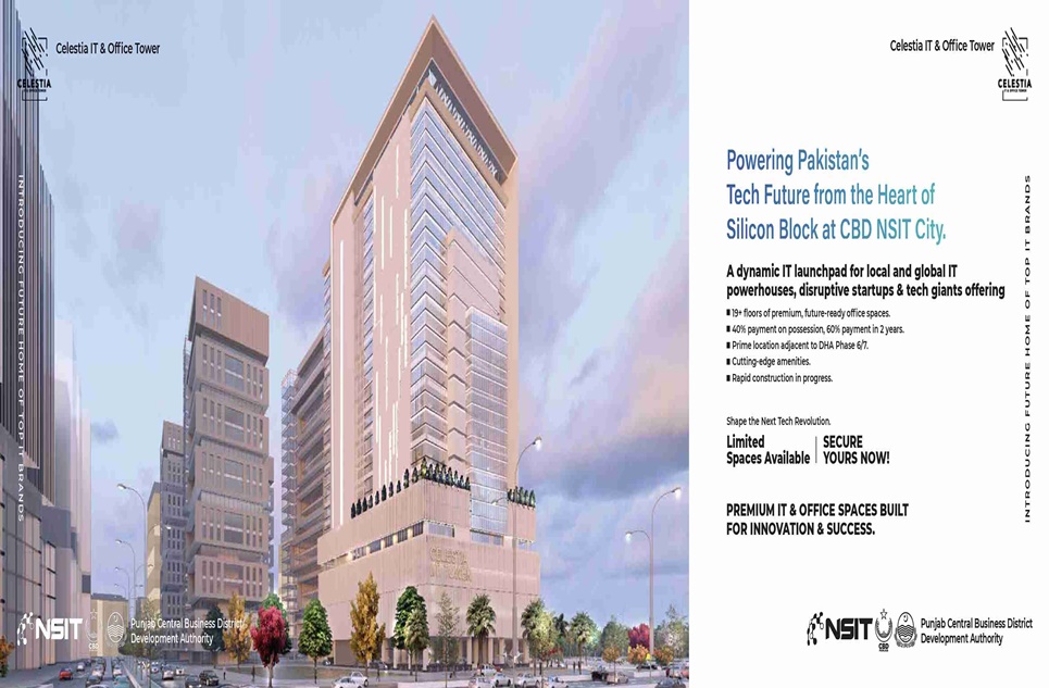 Office Space for Sale in Celestia - The Premier IT Tower, Nawaz Sharif IT City, Lahore