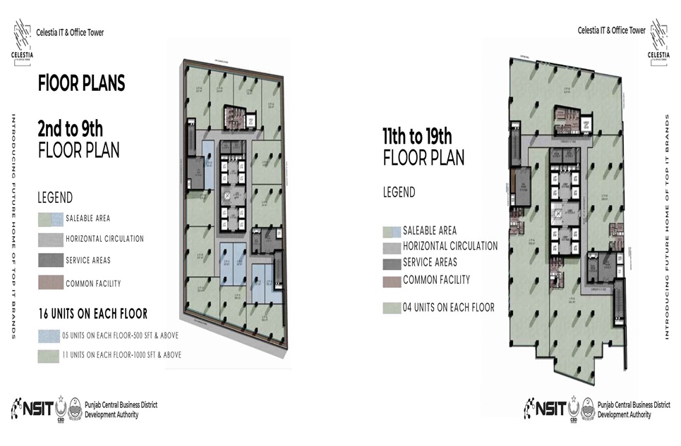 Office Space for Sale in Celestia - The Premier IT Tower, Nawaz Sharif IT City, Lahore