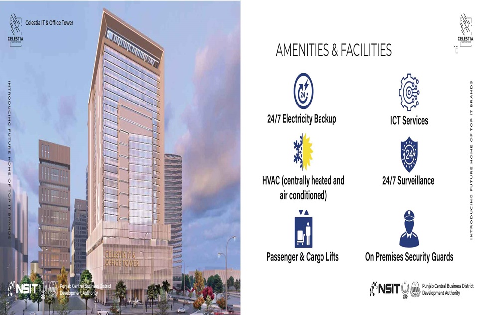 Office Space for Sale in Celestia - The Premier IT Tower, Nawaz Sharif IT City, Lahore