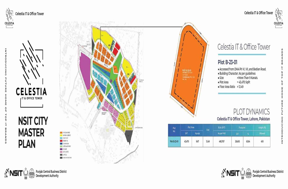 Office Space for Sale in Celestia - The Premier IT Tower, Nawaz Sharif IT City, Lahore