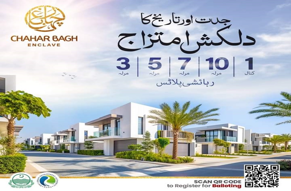 10 Marla Plot for Sale in Chahar Bagh Enclave, Lahore
