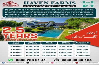 4 kanal farm for sale in Haven Farms Lahore
