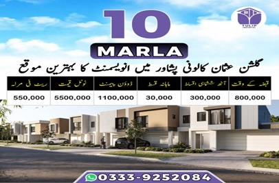 10 Marla Plot for Sale in Gulshan e Usman Colony, Peshawar