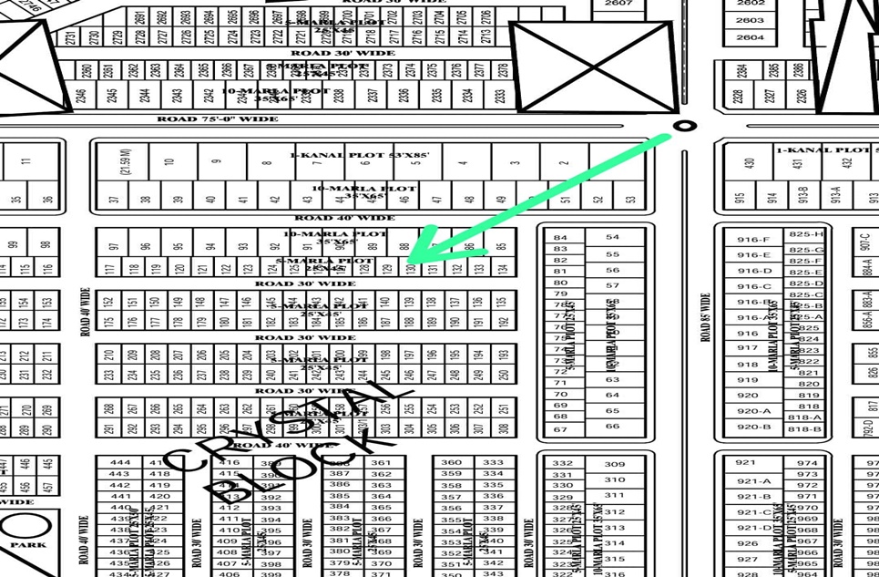 5 Marla Plot (Plot No 130) for Sale in Crystal Block, Park View City, Lahore