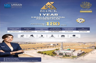 5 Marla Plot for Sale in Block A, Central Park Housing Scheme, Lahore